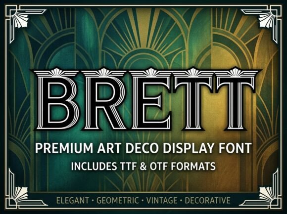 Brett: A Decorative Display Font for Bold Creators