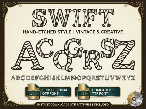 Swift: A Vintage-Inspired Display Font with Artisan Soul