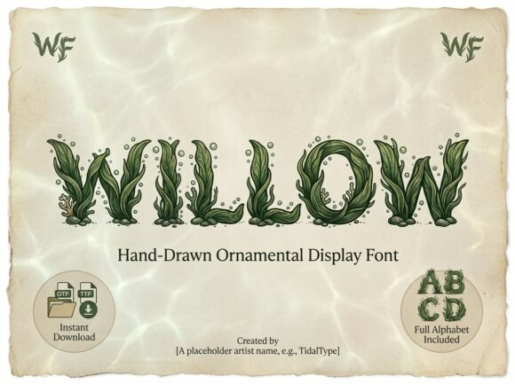 Willow: An Underwater Display Font for Ethereal Design